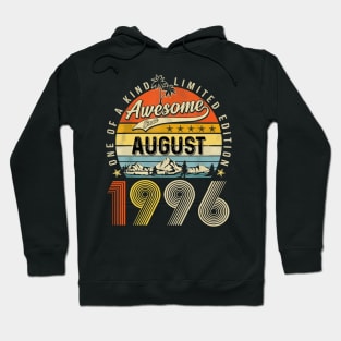 Awesome Since August 1996 Vintage 27th Birthday Hoodie